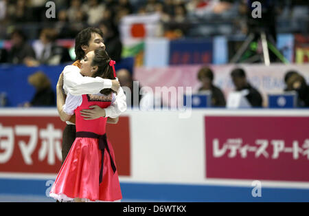 Cathy Reed & Chris Reed (JPN), 11. April 2013 - Eiskunstlauf: der kurze Tanz während der ISU World Team Trophy 2013 in Tokio, Japan. (Foto von Koji Aoki/AFLO SPORT) Stockfoto