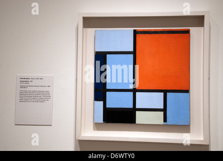 Komposition (1921) von Piet Mondrian in das Metropolitan Museum of Art, Met New York City USA) Stockfoto