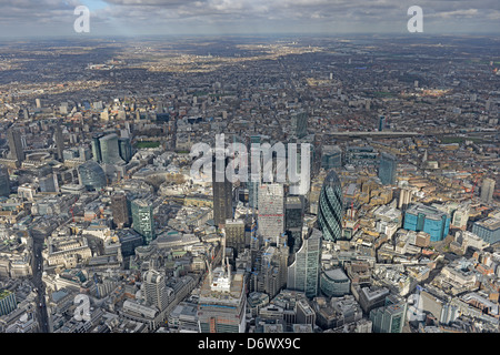 Luftaufnahme der Stadt London Skyline Stockfoto