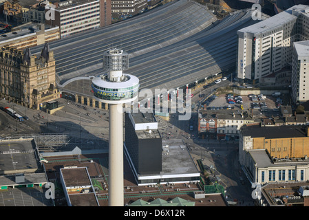 Luftaufnahme der Stadt Funkturm in Liverpool Stockfoto