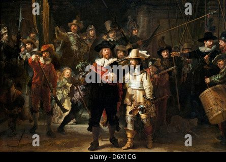 Die Nachtwache oder De Nachtwacht in Dutch1639 Rembrandt Harmenszoon van Rijn 1606 – 1669 Amsterdam Niederlande Stockfoto
