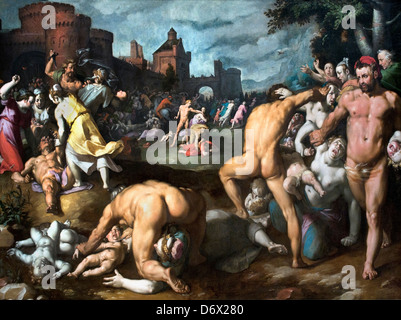 Das Massaker der unschuldigen 1590 Cornelis Cornelisz van Haarlem 1562-1638 Niederländisch Niederlande Stockfoto