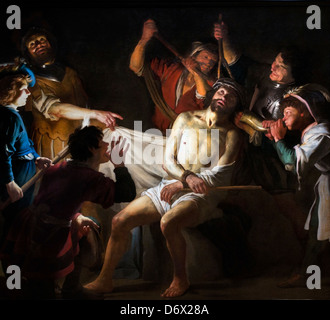 Christus mit Dornenkrone 1622 Gerard van Honthorst 1592-1656 Niederländisch Niederlande gekrönt Stockfoto