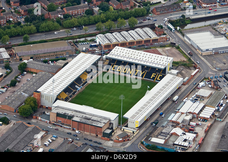 Luftaufnahme von Notts County Football Club Boden Meadow Lane. Stockfoto