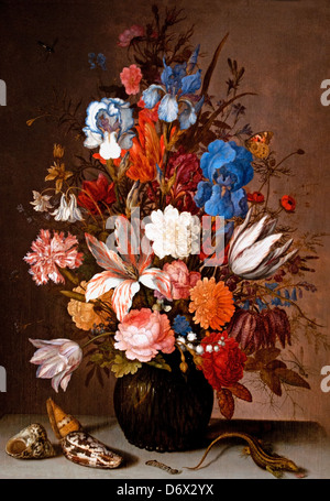 Noch Leben Sie mit Blumen 1625 Balthasar van der Ast 1593-1657 holländische Niederlande Stockfoto