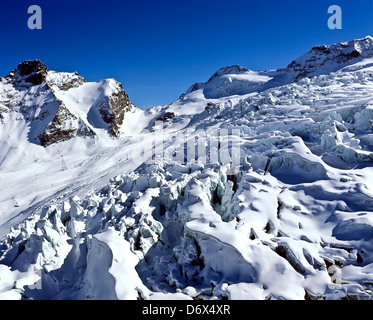 8546. Gebühr Glacier, Saas Fee, Wallis, Schweiz, Europa Stockfoto