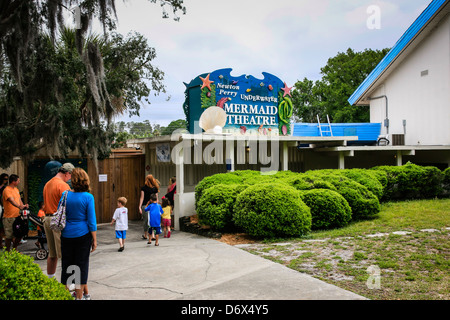 Meerjungfrau Show Weeki Wachee Springs Florida Usa Stockfoto