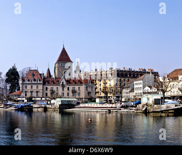 8595. Ouchy, Lausanne, See Genf, Waadt, Schweiz, Europa Stockfoto
