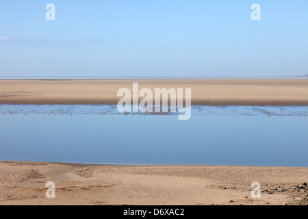 Morecambe Bay Nature Reserve vom Lancashire Küstenweg in der Nähe von Silverdale Lancashire UK Stockfoto