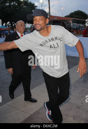 Smith The Miami Dolphins gegen die New England Patriots NFL Monday Night Football werden Spiel auf Sun Life Stadium - Ankünfte Miami, Stockfoto