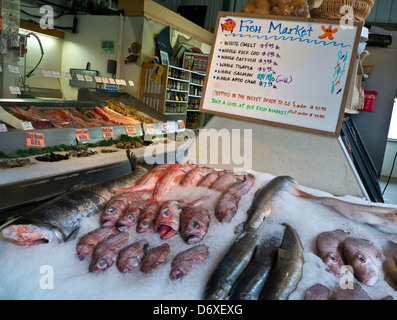 Beliebte lokale bewertet Phils Fisch Markt & lokal in Moss Landing Monterey Bay, Kalifornien USA Stockfoto