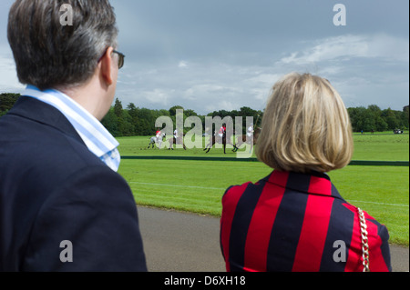 Zuschauer, Polospiel Stockfoto