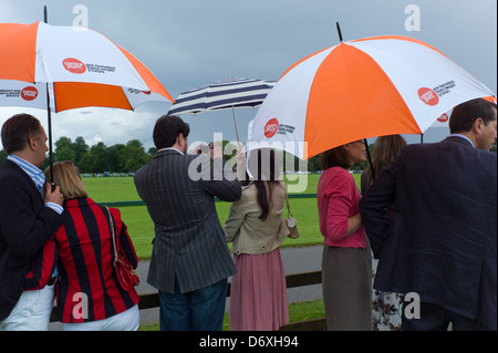 Zuschauer beim Polospiel Stockfoto