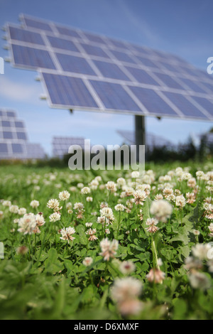 Nordhackstedt, Deutschland, Solarpark bestehend aus tracking-Systeme Stockfoto