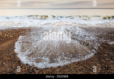 Morgendämmerung über Lossiemouth Strand, Moray, Schottland. Stockfoto