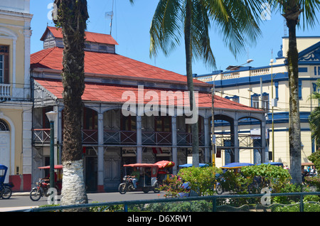 Die ´Casa de Fierro´ oder Eisen-Haus, entworfen von Gustav Eiffel. Iquitos, Peru Stockfoto