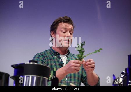 Berlin, Deutschland, Starkoch Jamie Oliver in einem Produktpraesentation von Philips auf der IFA 2012 Stockfoto