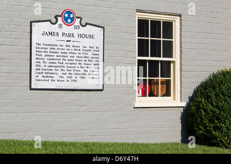 Historische James Park House, Knoxville, Tennessee, USA Stockfoto