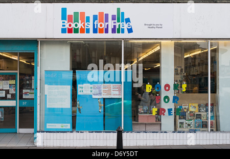 Bücher für freie Stockton-Nord-Ost England UK Stockfoto