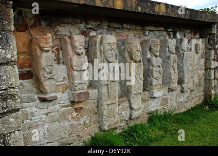 White Island frühchristlichen Figuren, unteren Lough Erne in Grafschaft Fermanagh, Nordirland Stockfoto