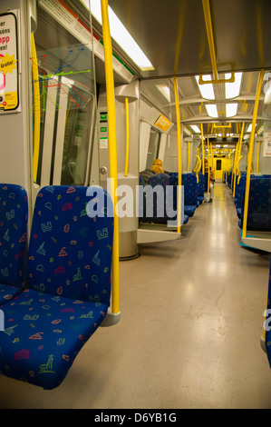 Tunnelbana Metro u-Bahn Zug Wagen Stockholm Schweden Europa Stockfoto