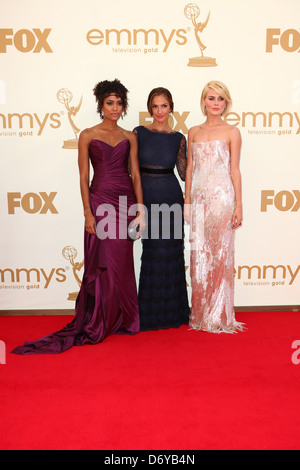 Annie Ilonzeh, Minka Kelly, Rachael Taylor 63rd Primetime Emmy Awards Ankünfte Los Angeles, Kalifornien - 18.09.11 Stockfoto