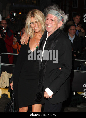 Keith Richards und Frau Patti Hansen GQ Men of the Year Awards 2011 - Ankünfte London, England - 06.09.11 Stockfoto