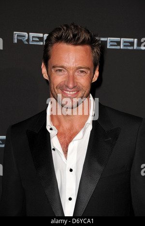 Hugh Jackman Paris Premiere von "Real Steel" im Grand Rex-Kino - Ankunft Paris, Frankreich - 06.09.11 Stockfoto