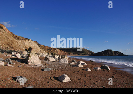 Einen Überblick über die Worbarrow Bucht an der Jurassic coast Stockfoto