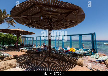 Familie Urlaubsziel: Dahab am Roten Meer in Ägypten (Sinai) Stockfoto