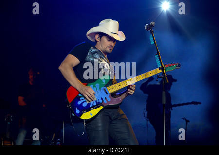 Brad Paisley tritt bei Lisebergshallen Gothenburg, Schweden - 27.08.11, Stockfoto