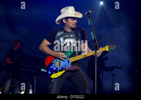 Brad Paisley tritt bei Lisebergshallen Gothenburg, Schweden - 27.08.11, Stockfoto