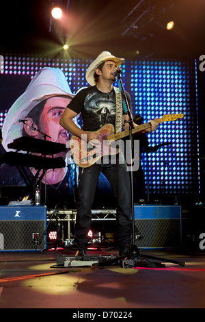 Brad Paisley tritt bei Lisebergshallen Gothenburg, Schweden - 27.08.11, Stockfoto