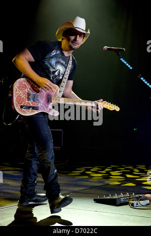 Brad Paisley tritt bei Lisebergshallen Gothenburg, Schweden - 27.08.11, Stockfoto