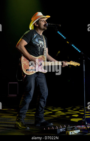 Brad Paisley tritt bei Lisebergshallen Gothenburg, Schweden - 27.08.11, Stockfoto