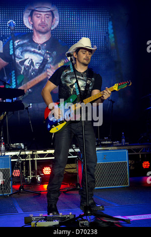 Brad Paisley tritt bei Lisebergshallen Gothenburg, Schweden - 27.08.11, Stockfoto