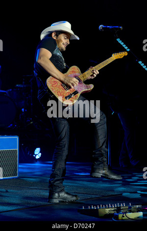 Brad Paisley tritt bei Lisebergshallen Gothenburg, Schweden - 27.08.11, Stockfoto