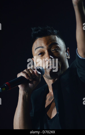 Marcus Collins die live bei The X Factor LIVE Tour in Wembley Arena-London, England - 03.03.12 Stockfoto