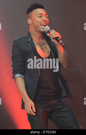 Marcus Collins die live bei The X Factor LIVE Tour in Wembley Arena-London, England - 03.03.12 Stockfoto