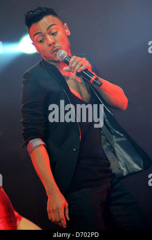 Marcus Collins die live bei The X Factor LIVE Tour in Wembley Arena-London, England - 03.03.12 Stockfoto