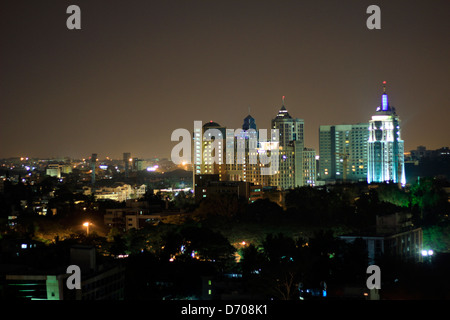 Bangalore City bei Nacht Stockfoto