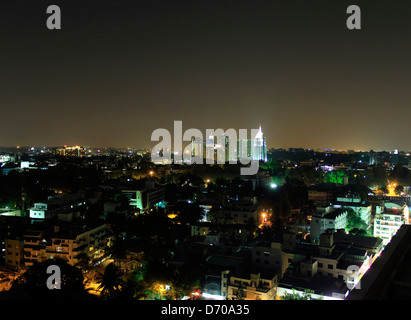 Bangalore City bei Nacht Stockfoto