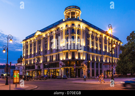 Das 5 Sterne Hotel Bristol in der Krakowskie Przedmiescie in Warschau, Polen. Stockfoto