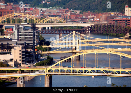 USA, Pennsylvania, Pittsburgh, blickte Allegheny River Stockfoto