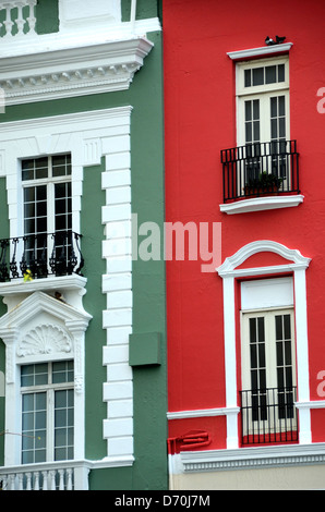 Bunte Gebäude in Old San Juan, Puerto Rico Stockfoto
