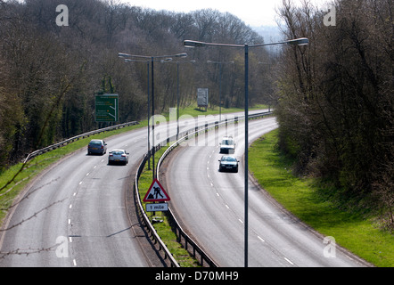 A448 Bromsgrove Autobahn bei Headless Cross, Redditch, England, UK Stockfoto