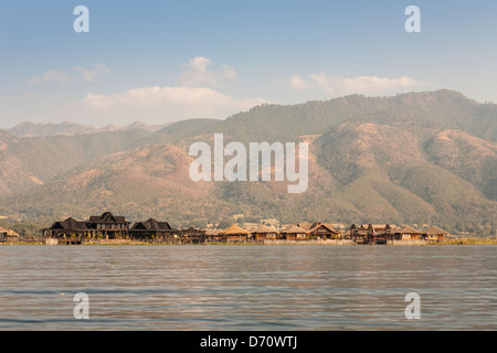 Sky Lake und Paradies Inle Resort Hotels, Inle-See, Mine Thauk, Nyaung Shwe Township, Shan State in Myanmar, (Burma) Stockfoto