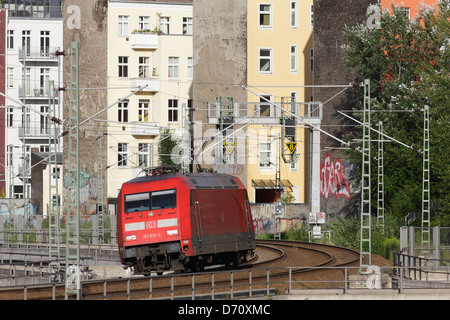 Berlin, Deutschland, Deutsche Bahn Lok Stockfoto