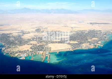 Aerophotography Hurghada, Rotes Meer, Ägypten, Afrika Stockfoto