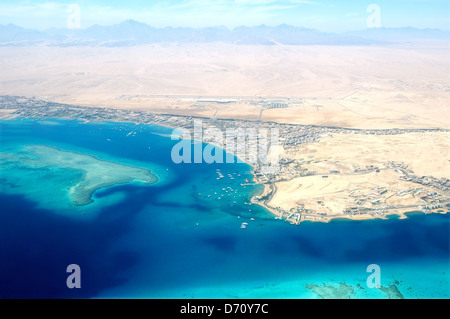 Aerophotography Hurghada, Rotes Meer, Ägypten, Afrika Stockfoto